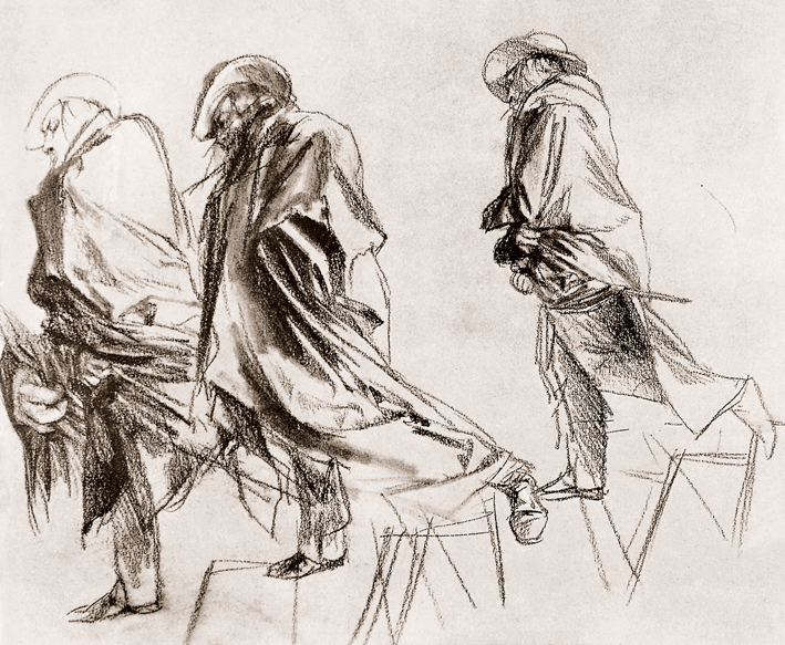  Adolpyh Von Menzel —— 下楼梯男子的习作